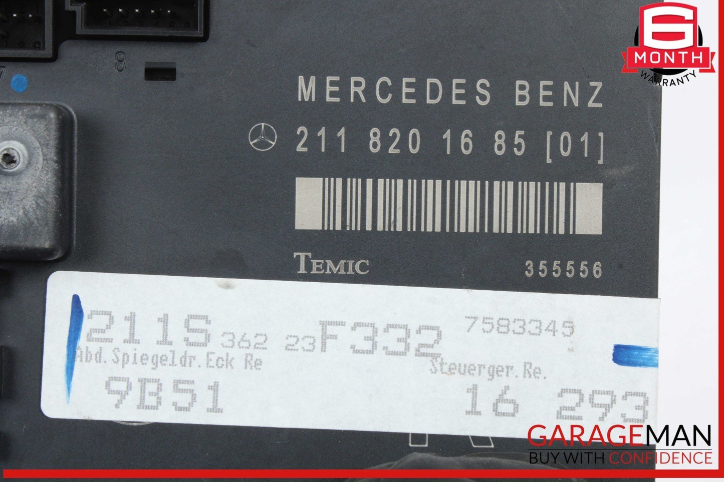 03-09 Mercedes W211 E320 Front Right Passenger Side Door Control Module Unit OEM