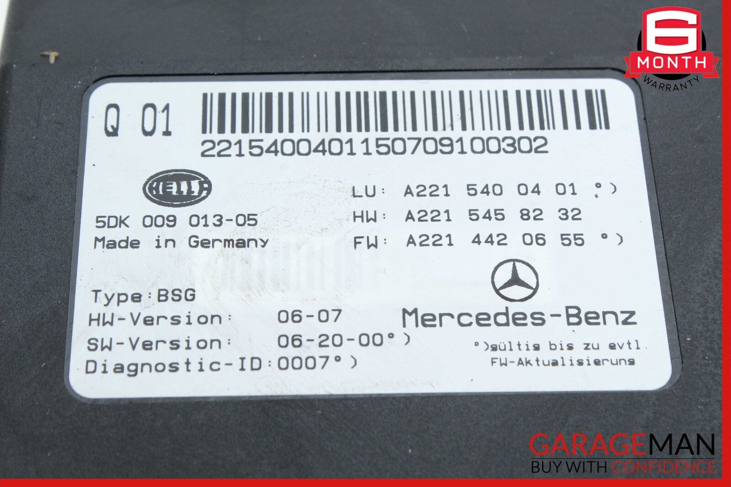 07-14 Mercedes W221 S550 CL550 Electric Power Supply Control Fuse Box Module OEM