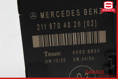 03-09 Mercedes W211 E350 E500 E550 Door Control Module Rear Left Driver Side