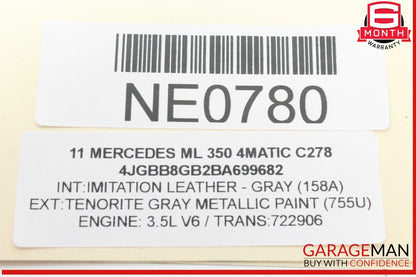 06-12 Mercedes W164 ML350 4MATIC ML550 Front Left Side Reinforcement Bracket OEM