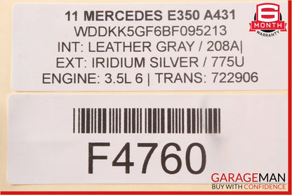 10-13 Mercedes W207 E350 E550 Steering Column Surround Trim Cover Panel Gray OEM