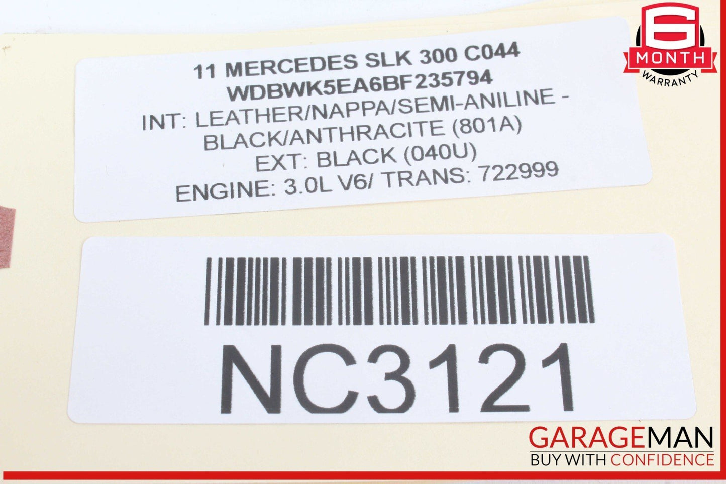 05-11 Mercedes R171 SLK300 SLK350 Front Right Side Exterior Door Handle Black