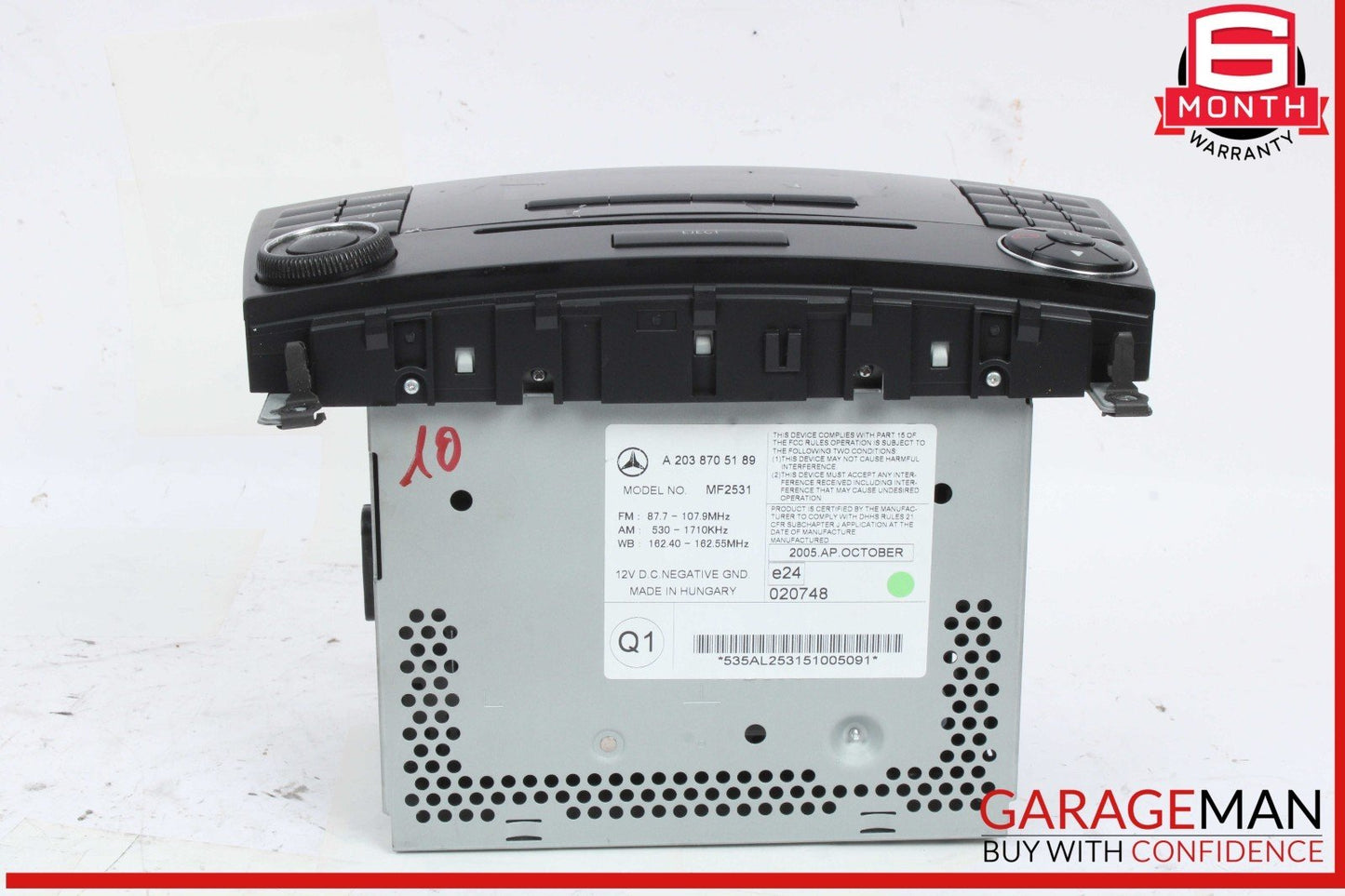 05-07 Mercedes W203 C230 C240 Radio Stereo Audio CD Player Head Unit AM FM OEM