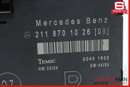 03-09 Mercedes W211 E350 E550 E320 Front Right Side Door Control Module Unit
