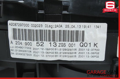 12-14 Mercedes W204 C250 C300 Instrument Speedometer Cluster 2049005213 OEM