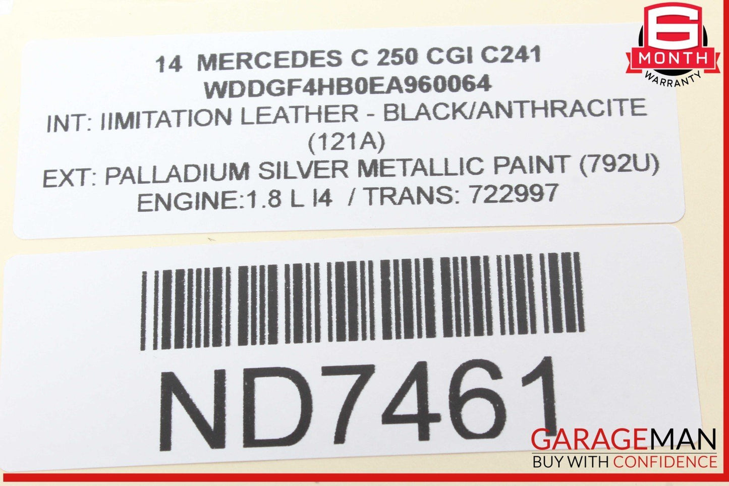 08-18 Mercedes W204 C250 CGI Rear Left Side Door Control Module Unit OEM