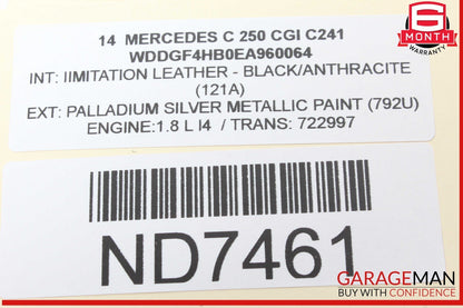 08-18 Mercedes W204 C250 CGI Rear Left Side Door Control Module Unit OEM