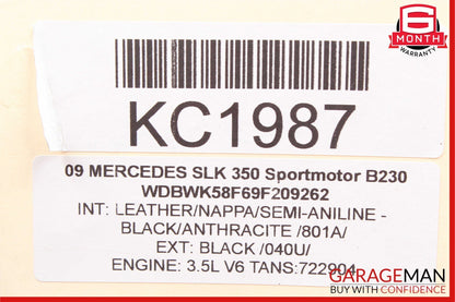 09-12 Mercedes R171 SLK300 SL550 SLK350 3 Spoke Steering Wheel Black Wood