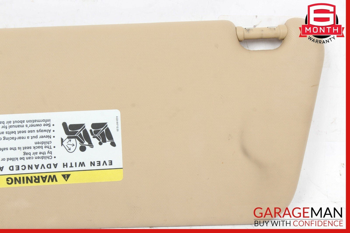 08-14 Mercedes W204 C250 C300 Front Right Side Sun Visor Sunvisor Shade Brown