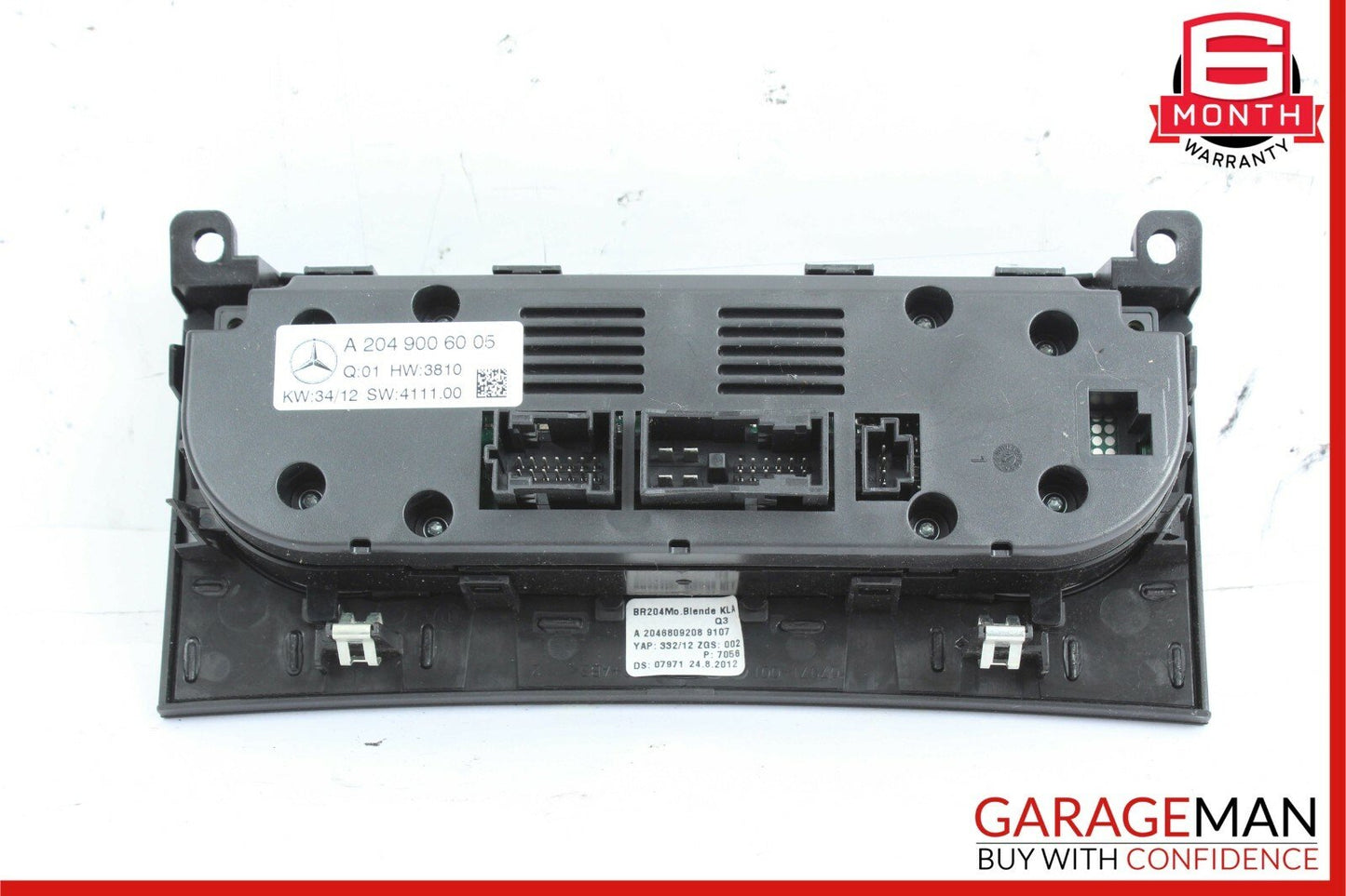 12-14 Mercedes C250 C300 AC A/C Climate Temperature Heater Switch Control Panel
