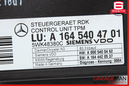 06-13 Mercedes W251 R350 CL550 TPMS Tire Pressure Control 1645409545 OEM