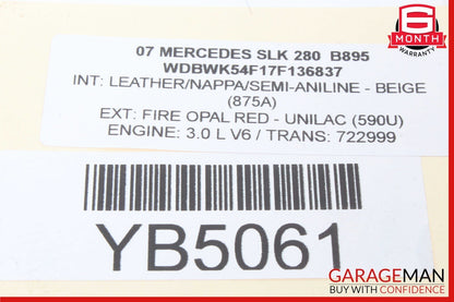 05-11 Mercedes R171 SLK280 SLK300 Front Right Side Door Lock Latch Actuator OEM