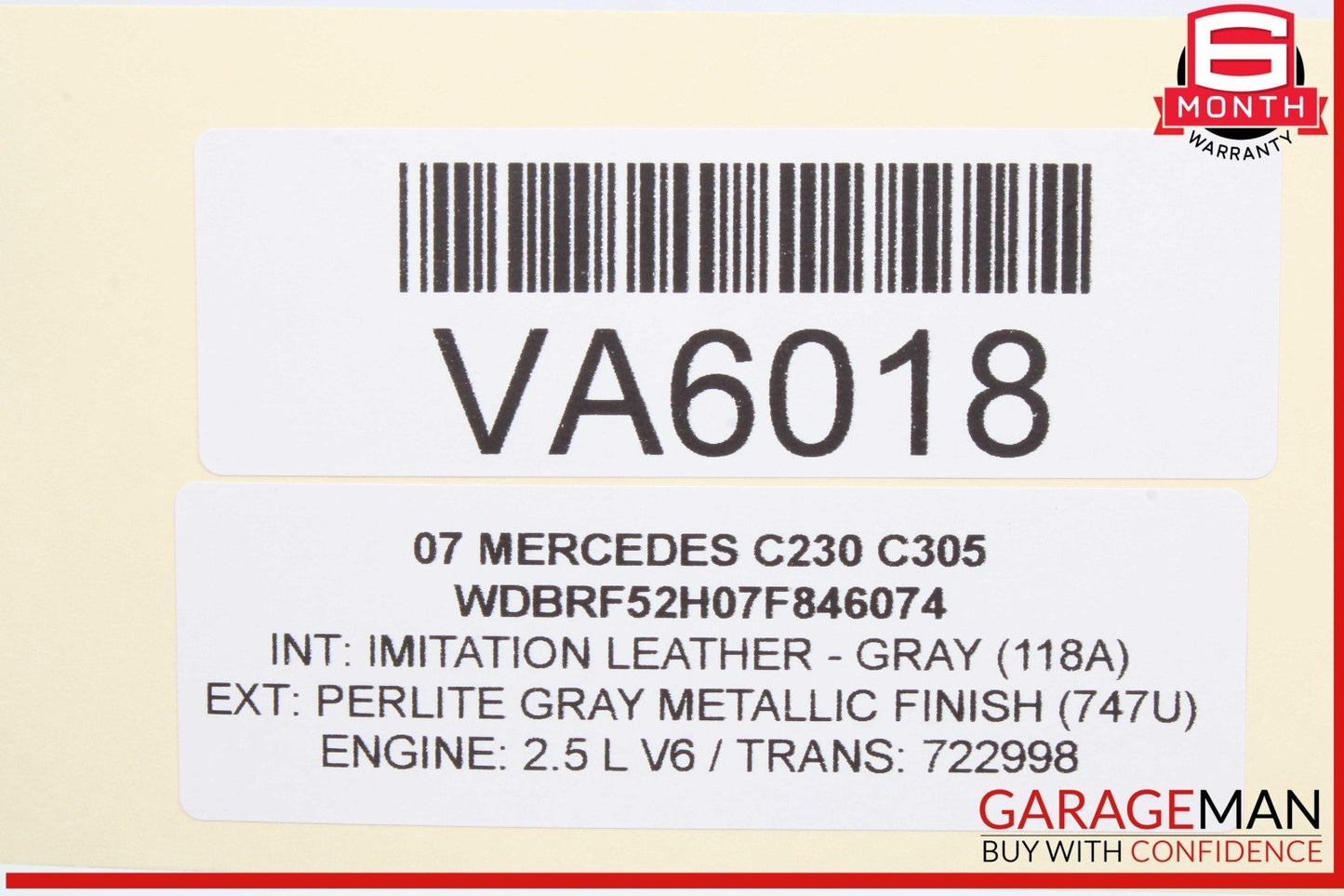01-07 Mercedes W203 C230 C350 Rear Left Side Door Control Module 2038202185 OEM