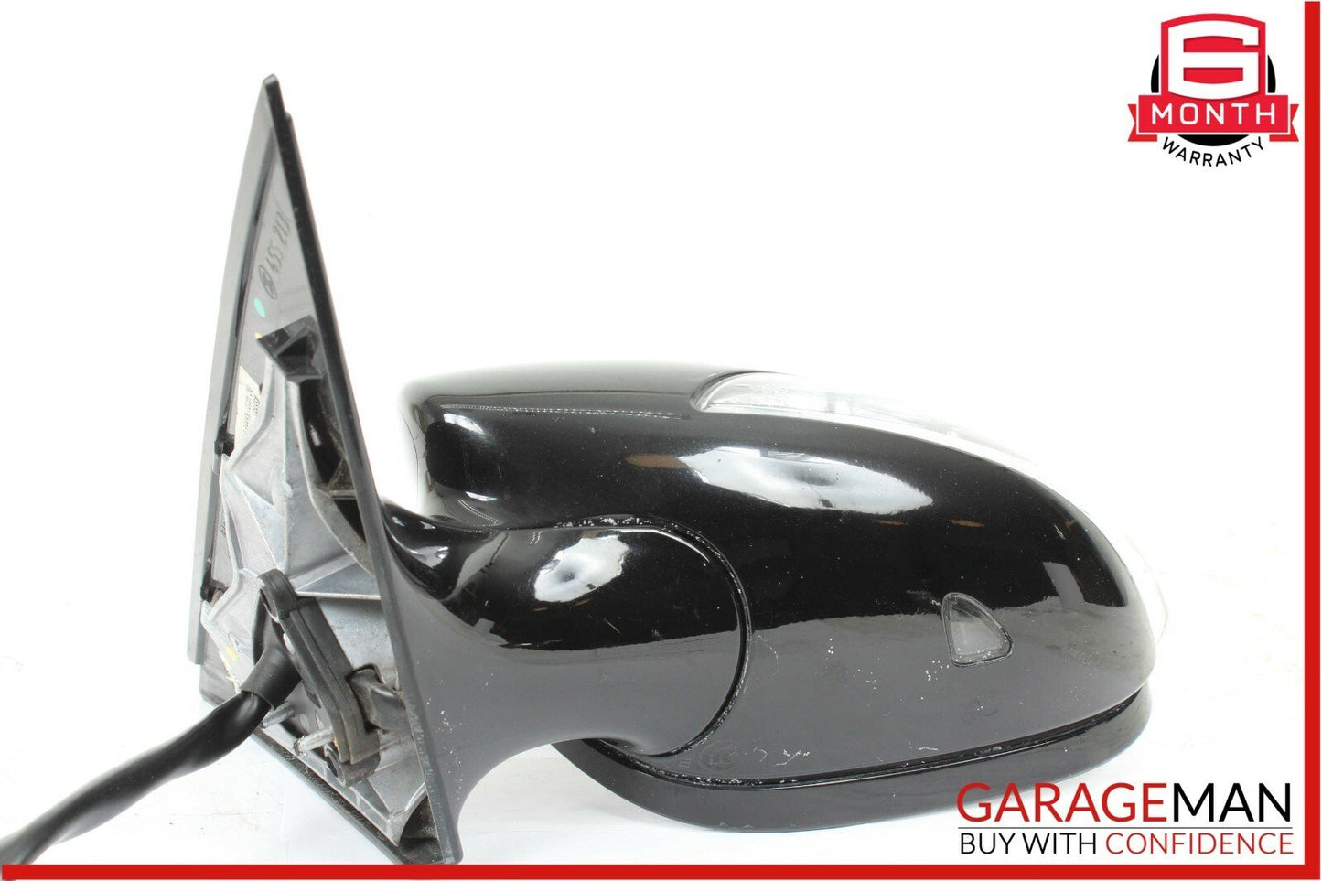 07-09 Mercedes W221 S550 Front Left Side Mirror Door Rear View Obsidian Black