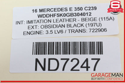 08-18 Mercedes W212 E350 E550 Front Right Side Door Control Module Unit OEM