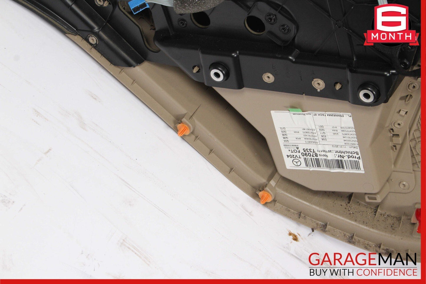 10-15 Mercedes X204 GLK350 Rear Right Passenger Side Interior Door Panel Brown