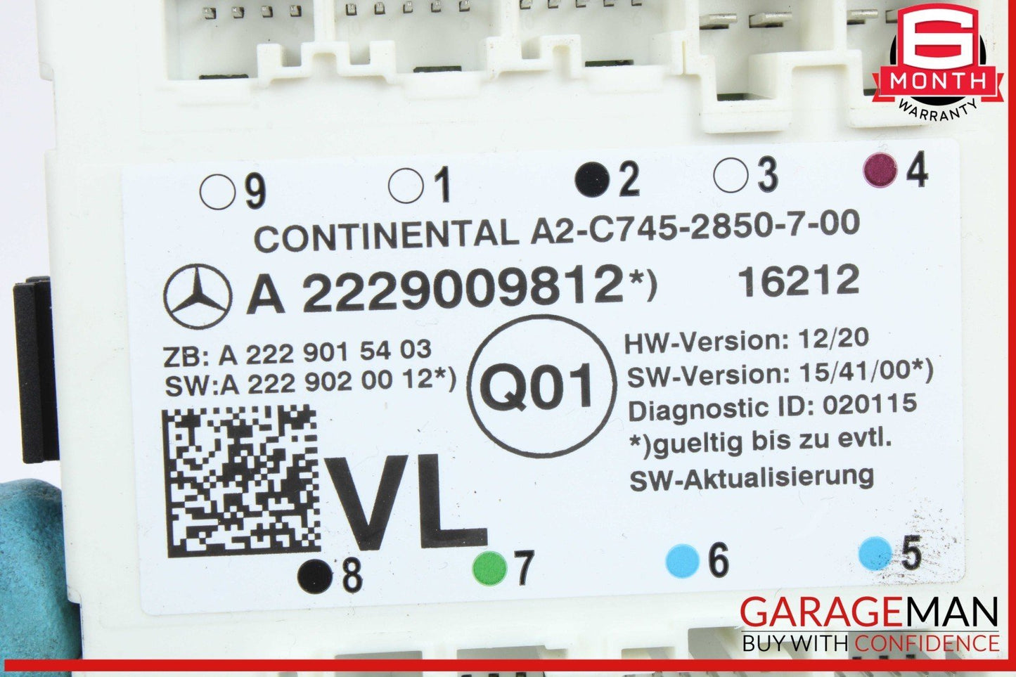 15-18 Mercedes W205 C300 4MATIC Front Left Side Door Control Module Unit OEM
