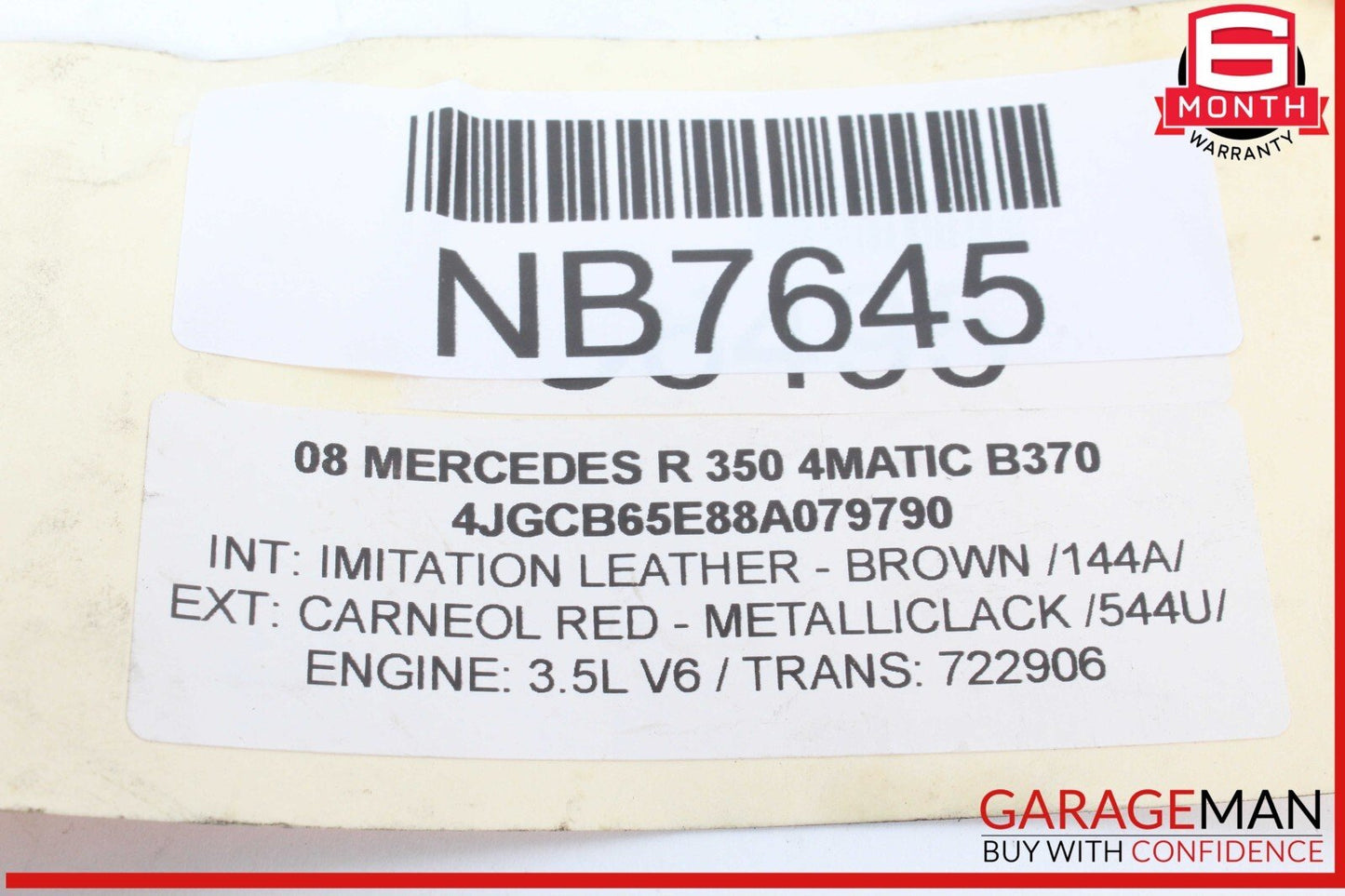 06-13 Mercedes W251 R350 4MATIC Front Left Driver Side Exterior Door Handle OEM