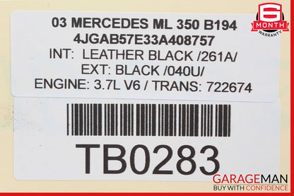 98-05 Mercedes W163 ML320 ML350 Front Drive Shaft Driveshaft Axle 1634100201 OEM
