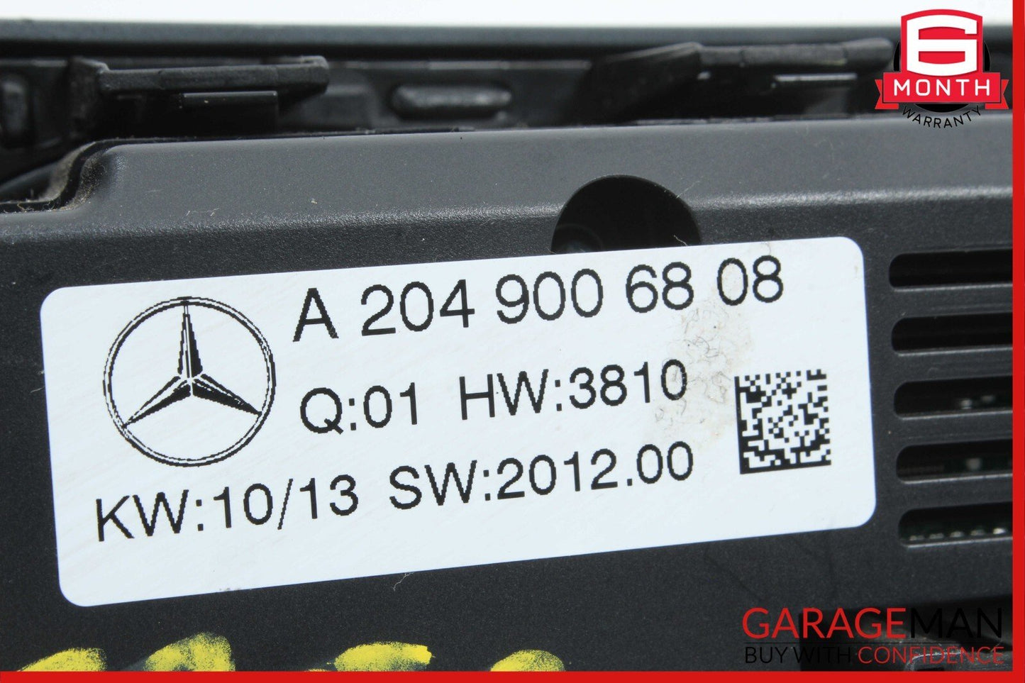 12-14 Mercedes W204 C250 C300 A/C Heater Climate Control Switch Assembly Grey