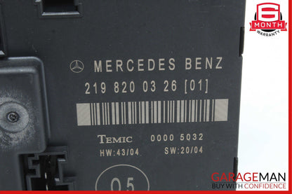 06-11 Mercedes W219 CLS550 Rear Right Side Door Control Module 2198200326 OEM