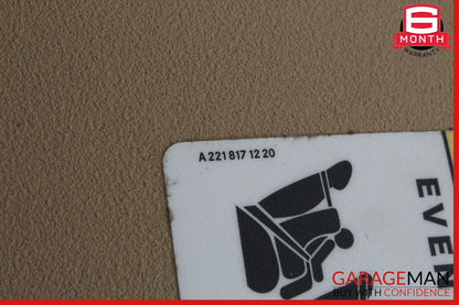 06-08 Mercedes W251 R350 Front Right Passenger Sun Visor Sun Shade Cover Brown