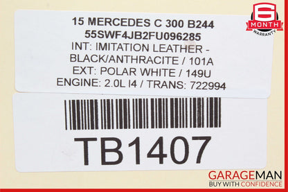 15-20 Mercedes W205 C300 Radiator Coolant Overflow Expansion Reservoir Tank OEM
