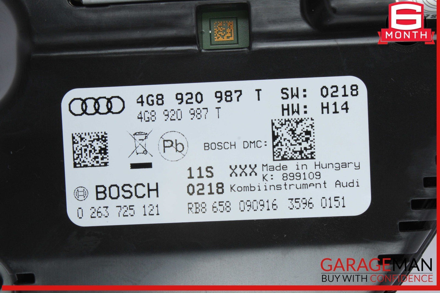 17-18 Audi A7 A6 Speedometer Instrument Cluster Gauge 4G8920987T OEM