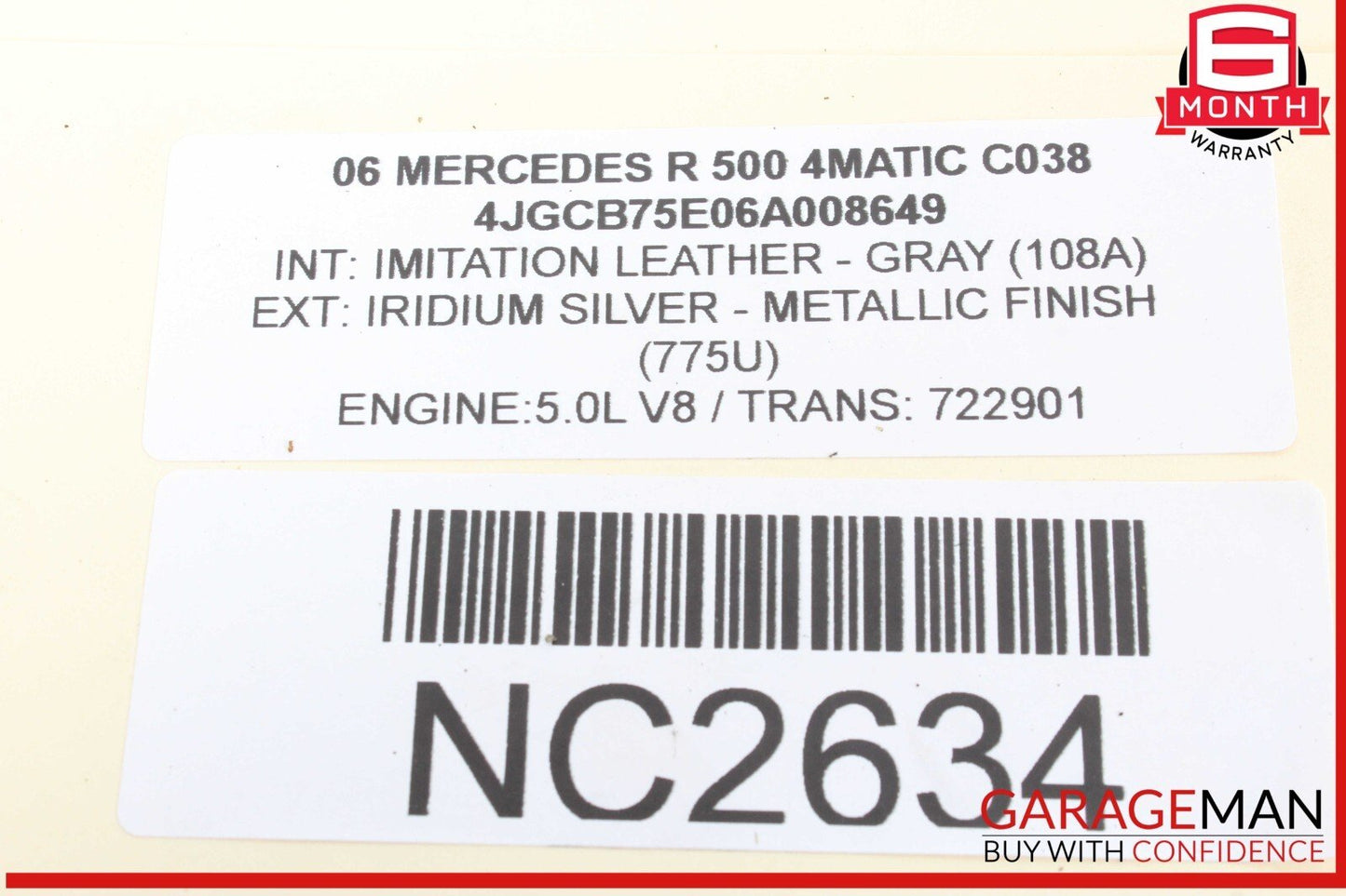 06-12 Mercedes W251 R500 4MATIC Rear Bumper Parking Sensor Set of 4 Pc OEM