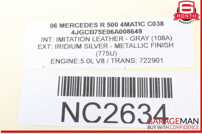 06-12 Mercedes W251 R500 4MATIC Rear Bumper Parking Sensor Set of 4 Pc OEM