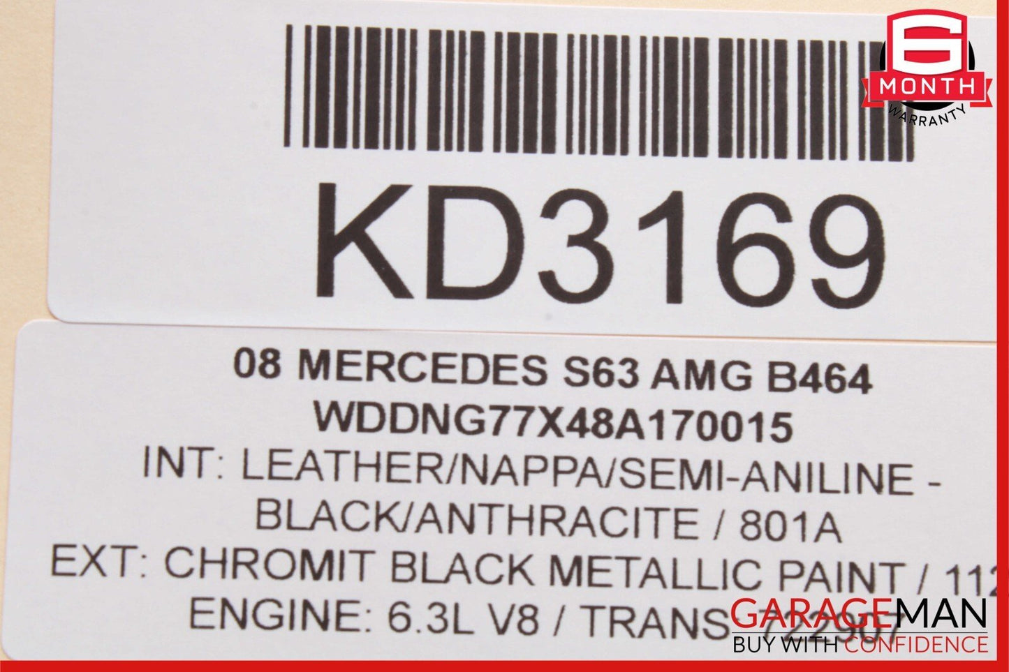 07-10 Mercedes W221 S63 AMG CL550 Front Top Upper Windshield Night Vision Camera