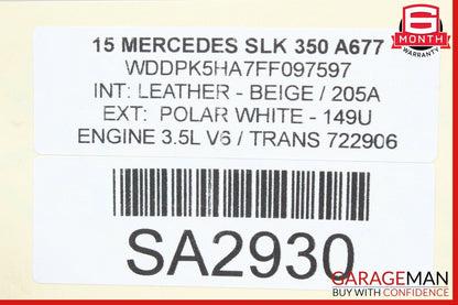 12-20 Mercedes R172 SLK350 SLK250 Rear Left Side Spindle Knuckle Hub Bearing