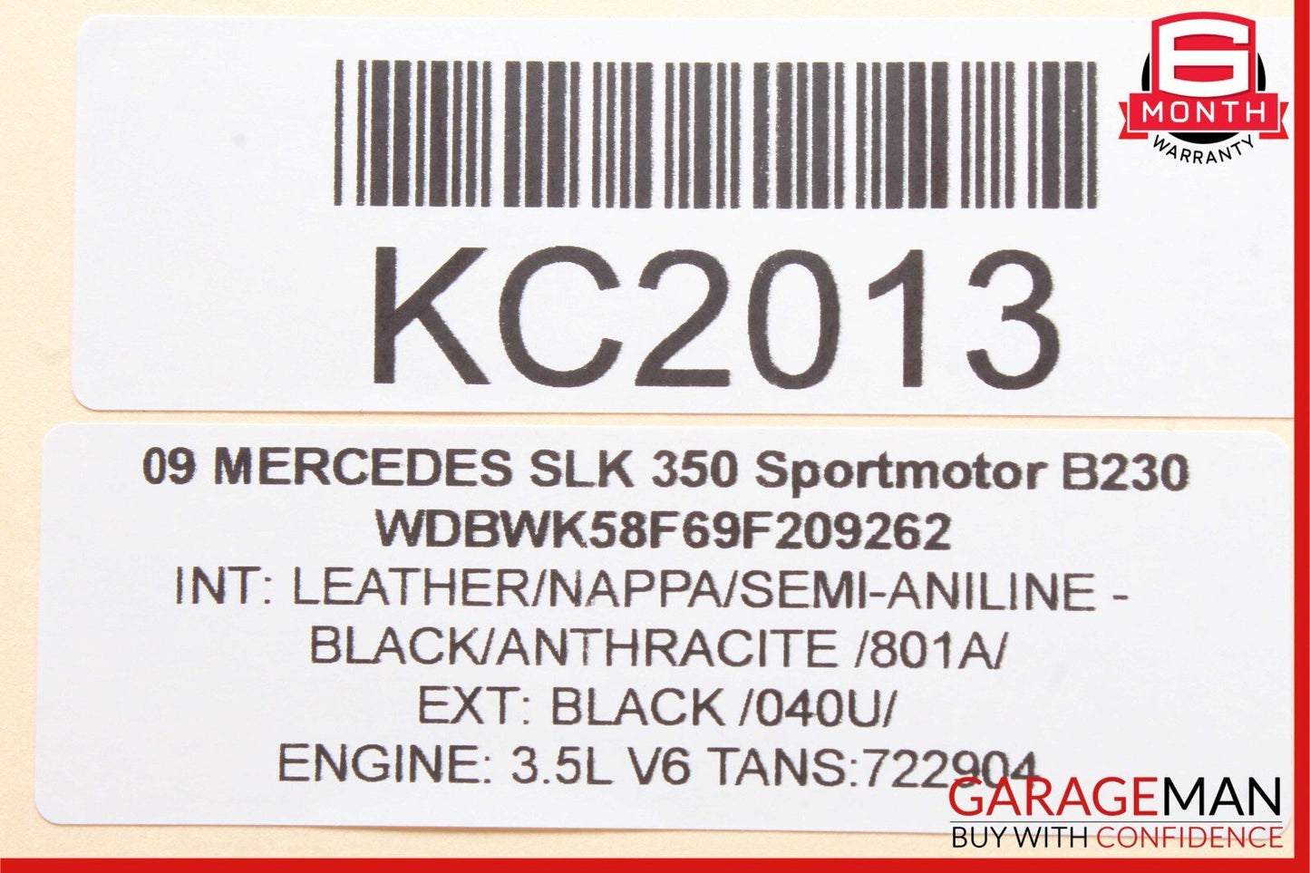 05-11 Mercedes R171 SLK350 SLK300 Air AC Vent Dash Right Side Black OEM