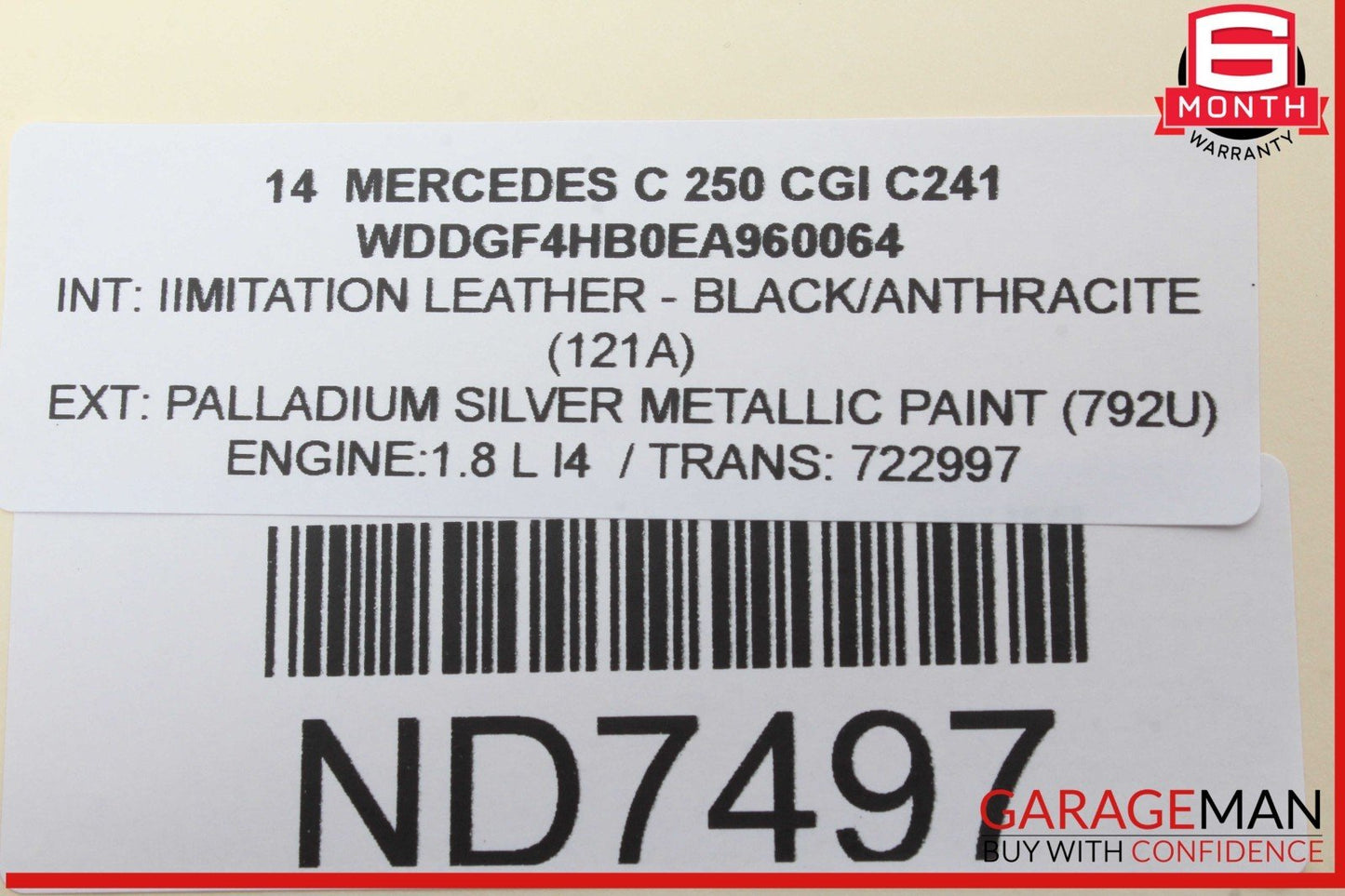 08-18 Mercedes W204 C250 CGI Rear Right Side Door Control Module Unit OEM