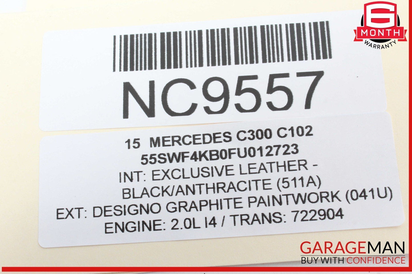 15-20 Mercedes W205 C300 Front Left Side Exterior Door Handle Keyless Go OEM