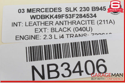 97-04 Mercedes R170 SLK230 SLK320 Center Console Gear Shifter Trim OEM