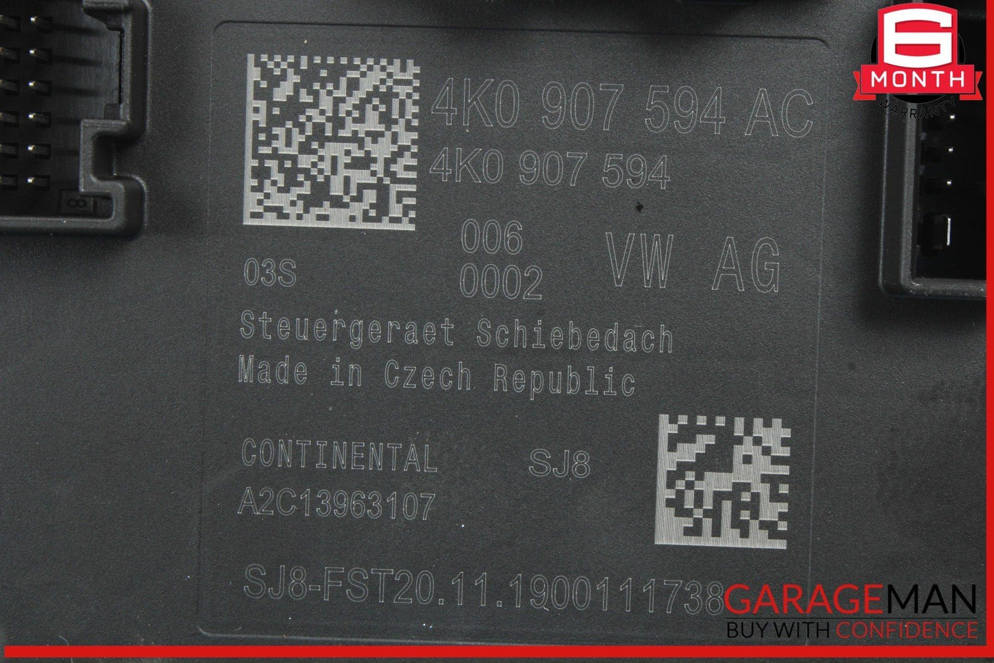 18-24 Audi S5 RS5 A5 Sunroof Moonroof Control Module Unit 4K0907594AC OEM