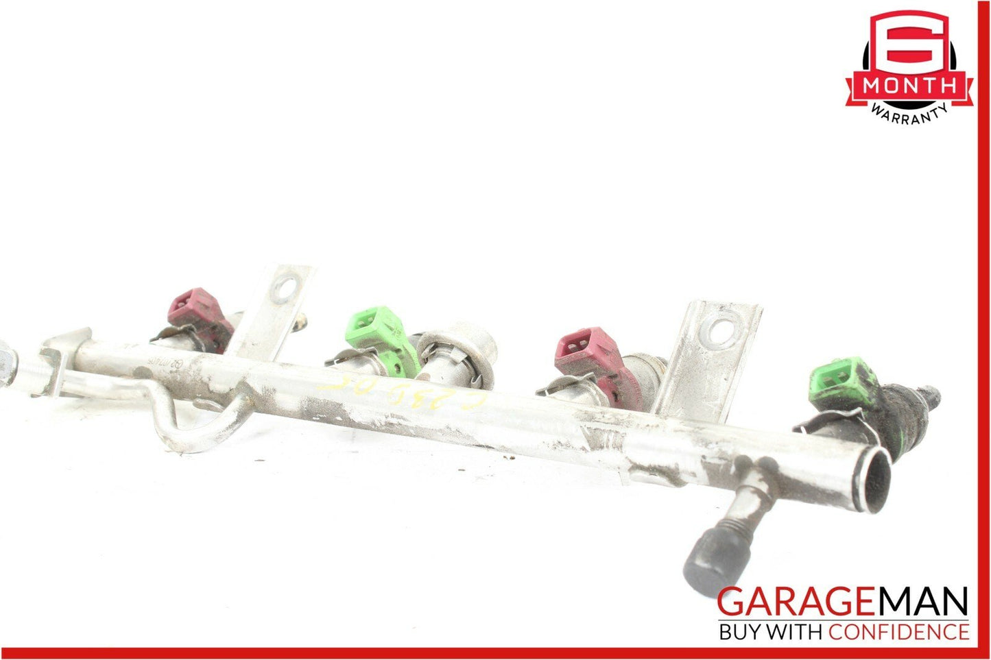 03-05 Mercedes W203 C230 1.8L Fuel Injection Rail Line w/ Injectors Assembly OEM