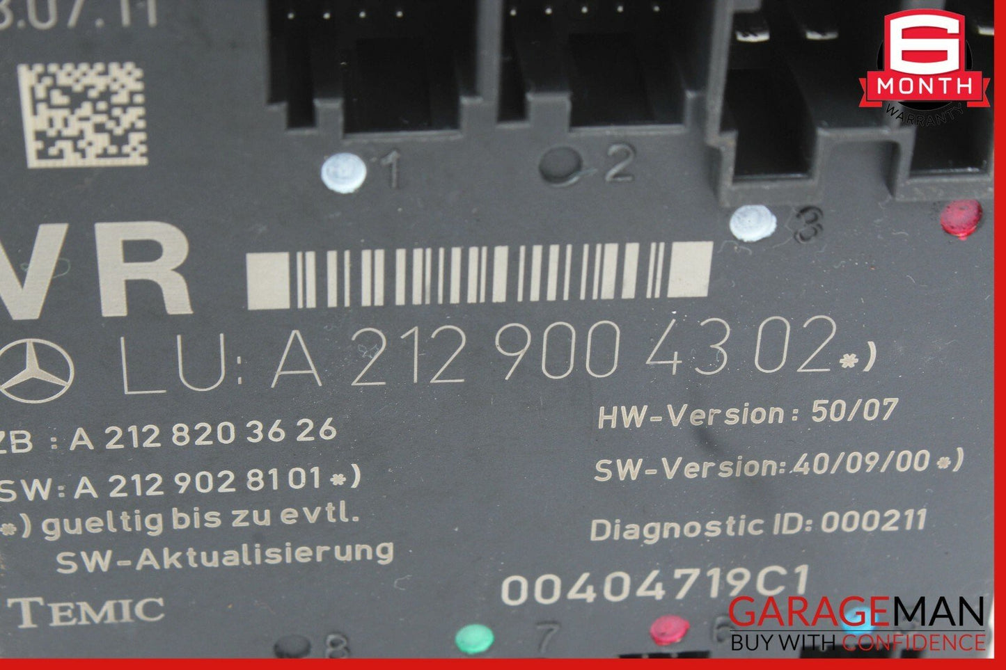 08-14 Mercedes W204 C250 C300 Front Right Passenger Side Door Controller Module