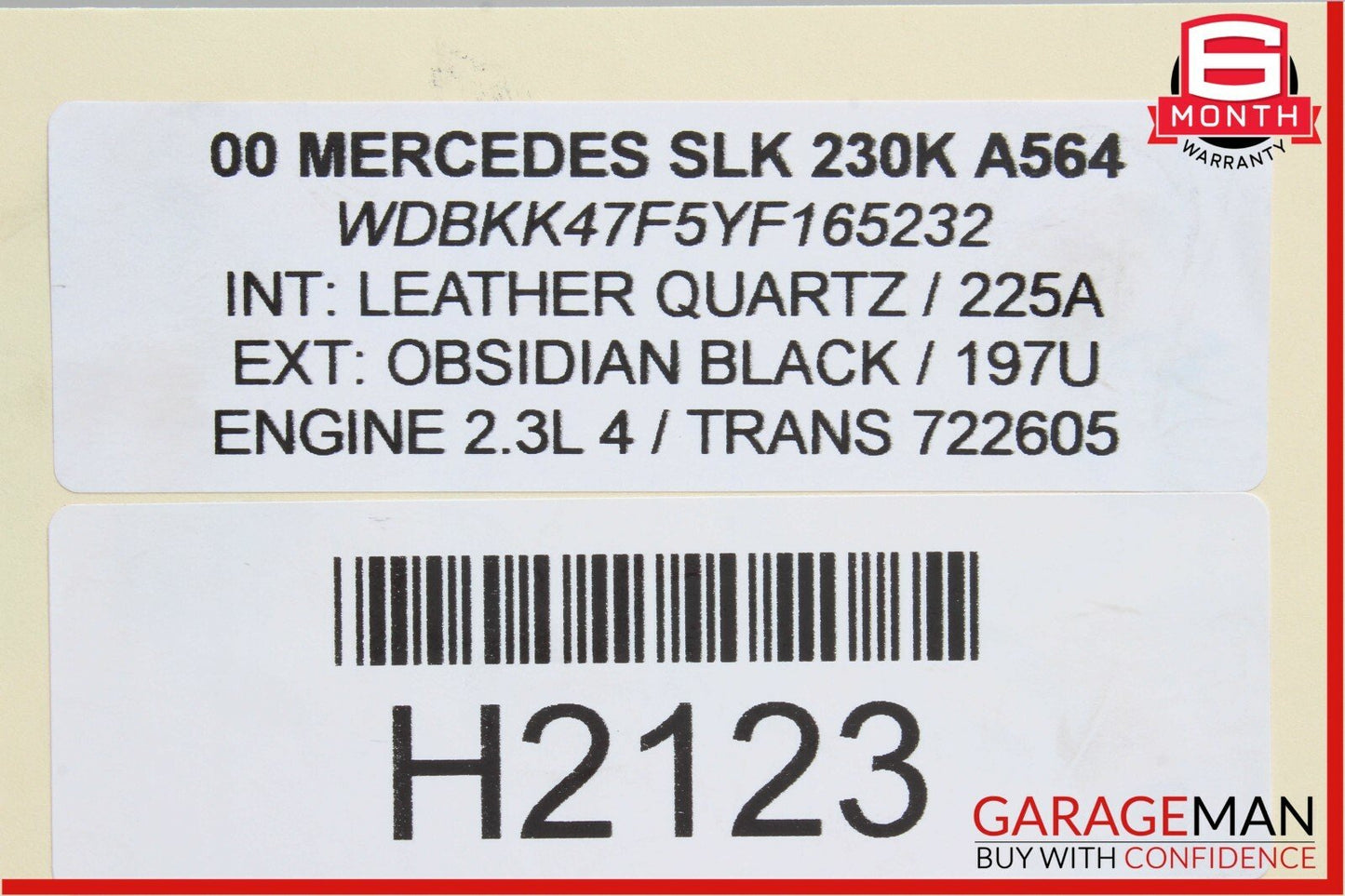 97-00 Mercedes R170 SLK230 Power Steering Rack Gear Box Gearbox 1704600800