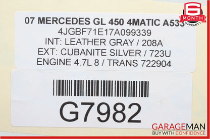 06-12 Mercedes X164 GL450 ML350 Front Left Door Audio Tweeter Speaker Cover Grey