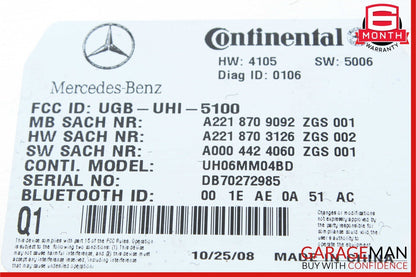 07-09 Mercedes W221 S550 CL550 CL600 Bluetooth Communication Controller Module
