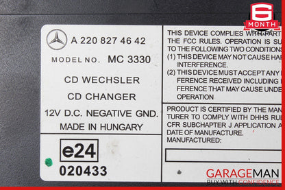 03-08 Mercedes C230 SL500 SL600 CL55 S55 AMG 6 Disk CD Changer Player MC3330