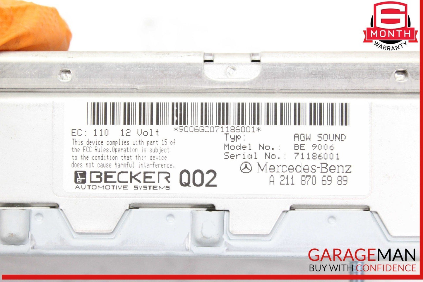 03-08 Mercedes W211 E350 SLK280 Amplifier Amp Becker Audio Module OEM