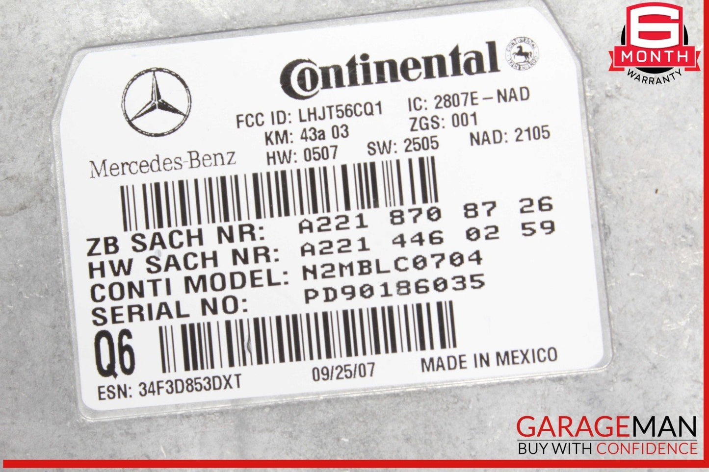 Mercedes X164 GL550 GL450 Voice Communication Control Module 2218708726 OEM