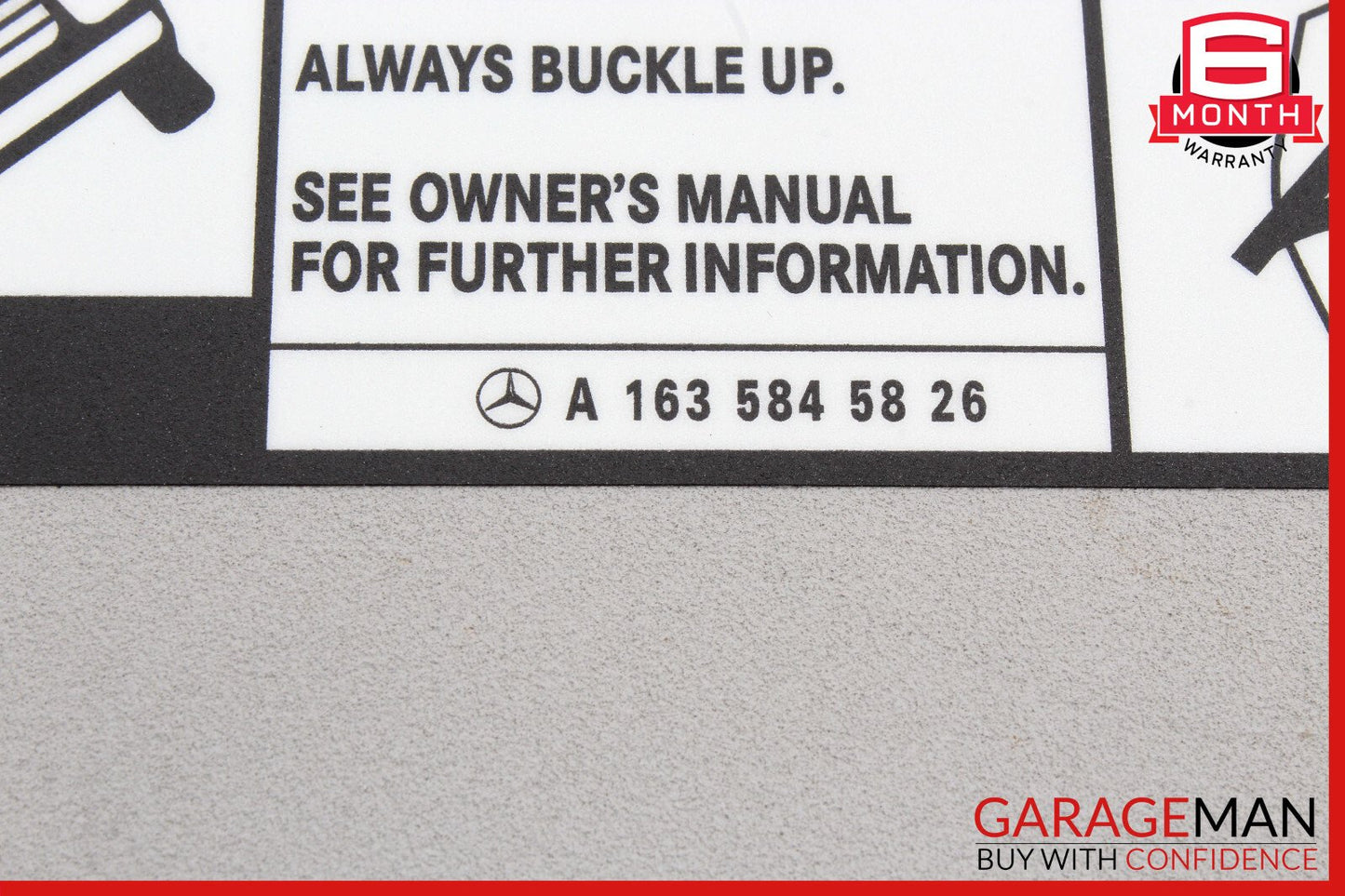06-12 Mercedes GL450 ML450 Front Left Sun Visor Sunvisor Shade Assembly Grey
