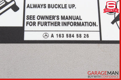 06-12 Mercedes GL450 ML450 Front Left Sun Visor Sunvisor Shade Assembly Grey