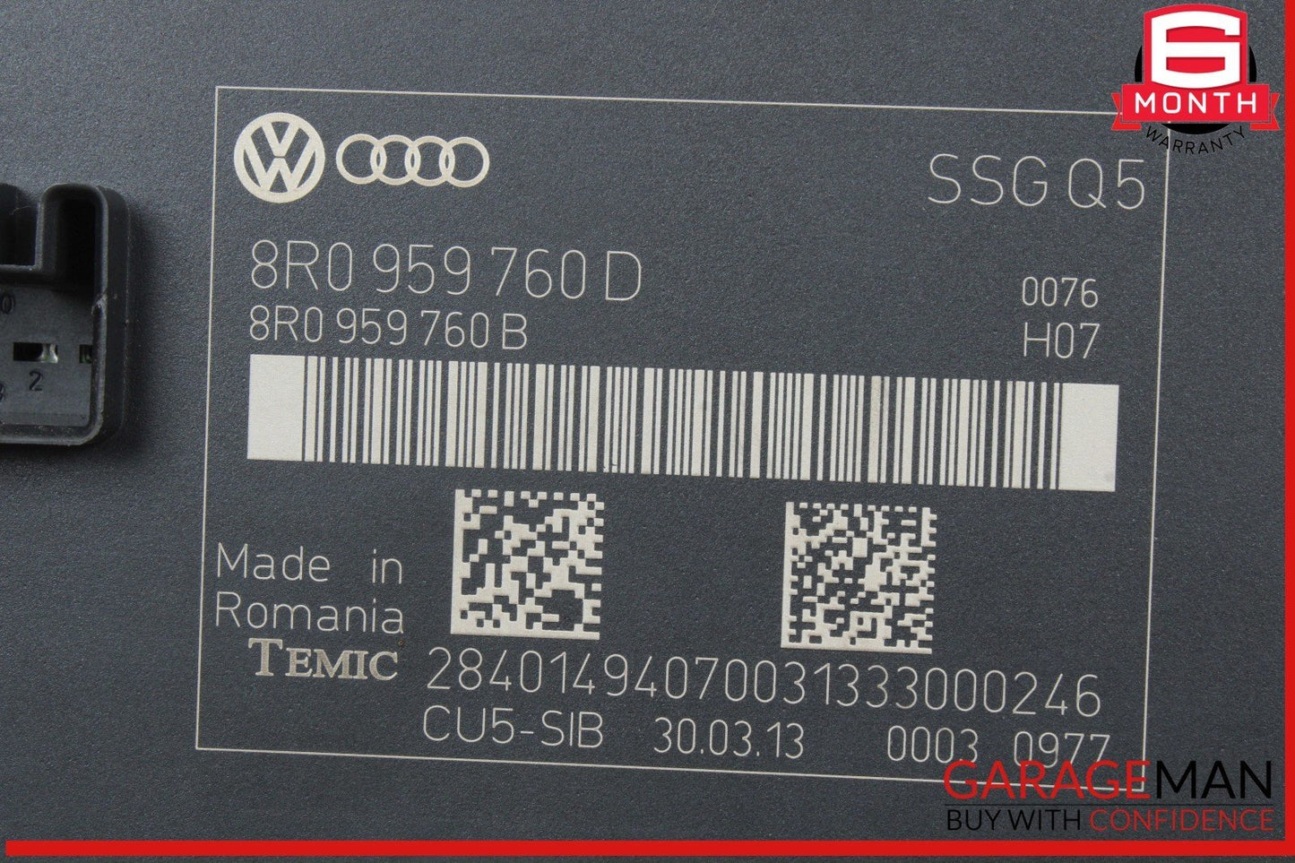 13-17 Audi Q5 SQ5 Front Left Driver Side Memory Seat Control Module Unit OEM