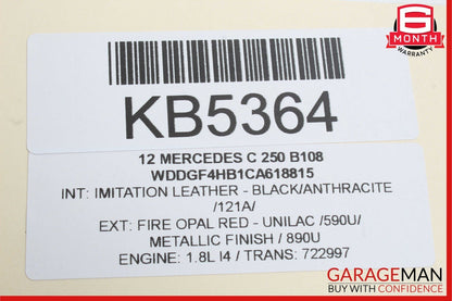 12-15 Mercedes W204 C250 SLK250 Engine Motor Brake Vacuum Pump 2712301665