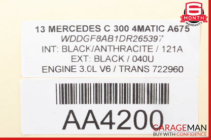 08-14 Mercedes W204 C250 C300 Rear Right Passenger Door Lock Latch Actuator